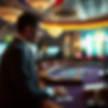 Interactive Experience with Live Dealer Player interacting with a live dealer in an online game