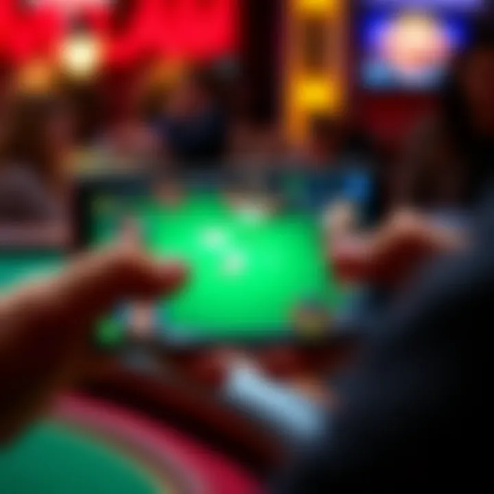 User Experience in Live Poker Apps User-friendly interface of a live poker application on a smartphone