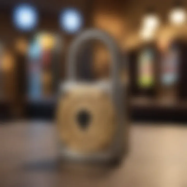 Security padlock symbolizing safety in online gambling