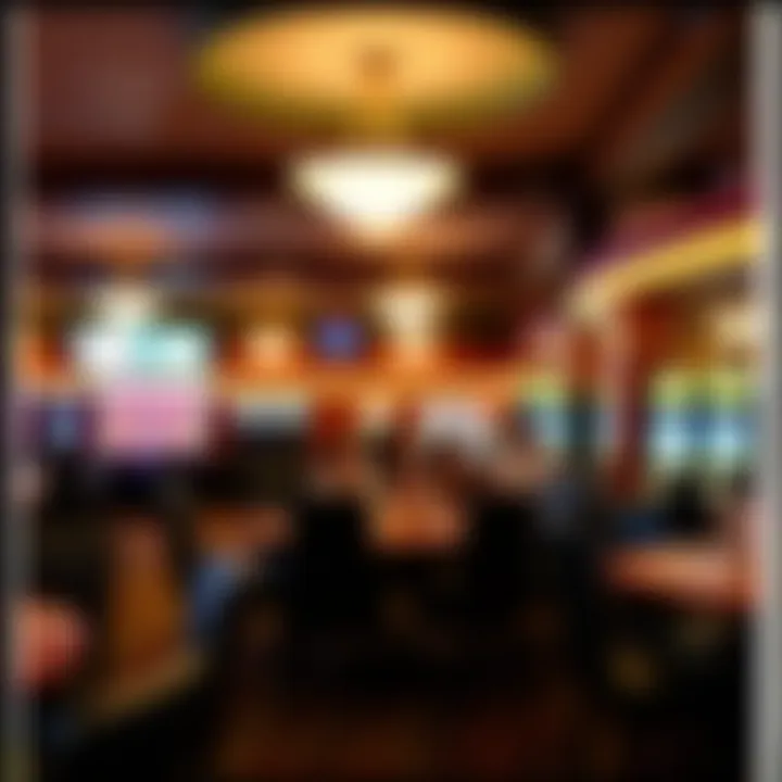 An event space within the casino, set up for a community gathering or entertainment event.