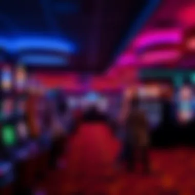 Interior shot of the gaming floor, featuring rows of slot machines and players engaged in various games.