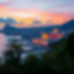 Stunning view of Monte Carlo skyline at sunset