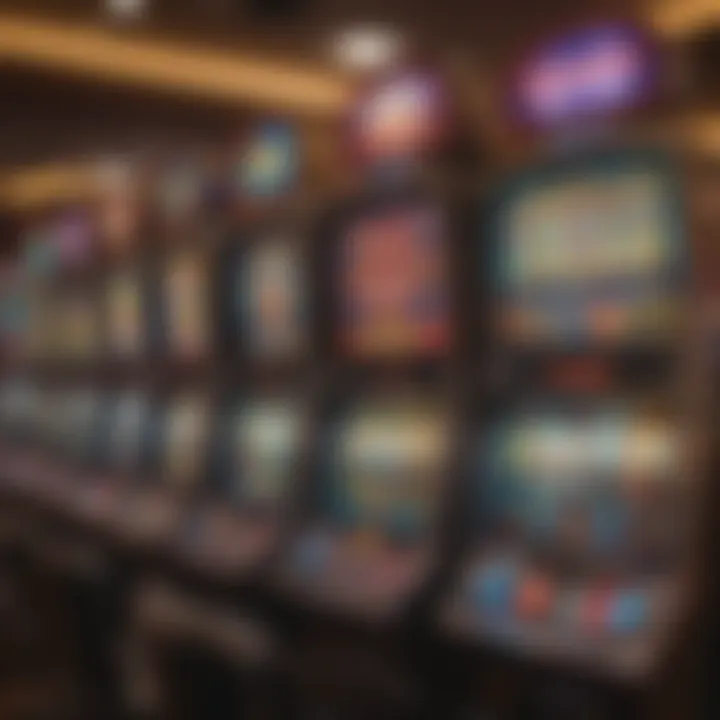 A vibrant display of slot machines at Oaklawn Casino