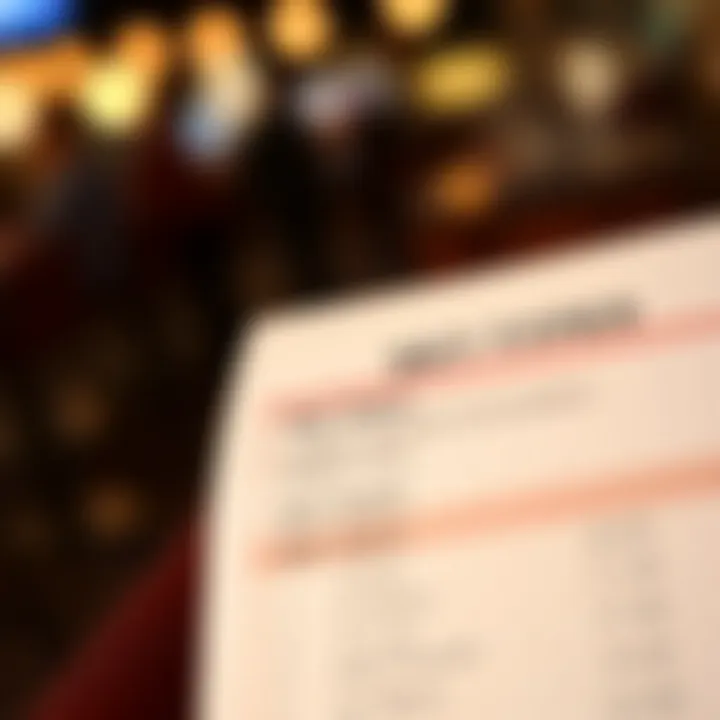 A close-up of a betting slip with various bet types highlighted