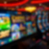 A digital interface showcasing various online casino games