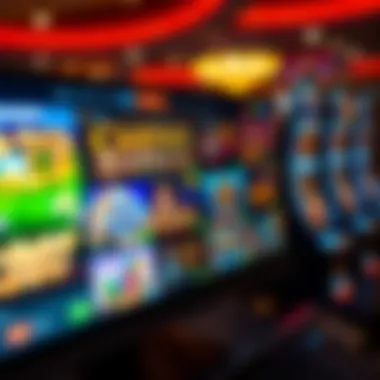 Diverse Game Options in Online Casinos A digital interface showcasing various online casino games