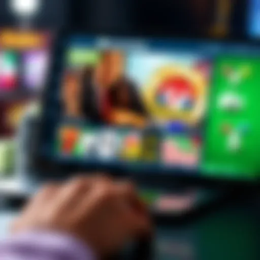 Diverse online gaming platforms on a digital device