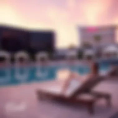 Serene Poolside Relaxation Relaxing poolside area at Park MGM