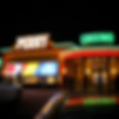 A scene depicting the economic impact of Perry Casino on the local community.