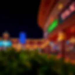 A panoramic view of Perry Casino showcasing its architectural design and vibrant atmosphere.