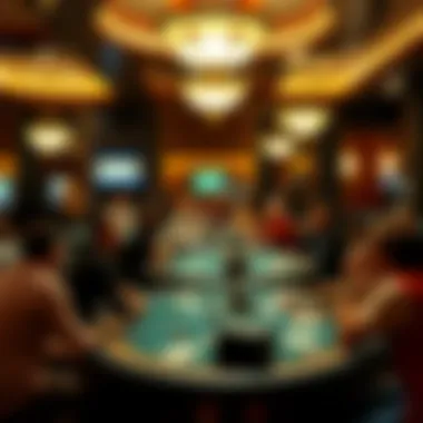 Inside a Thriving Poker Room Interior view of a popular California poker room showcasing the excitement