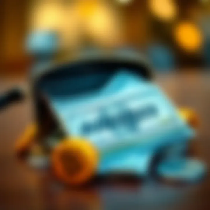 A wallet filled with cash symbolizing bonuses