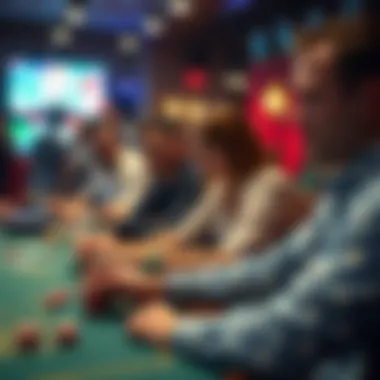 A thematic depiction of online gambling culture and community engagement