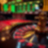 Roulette wheel with chips