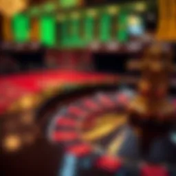 Roulette wheel with chips