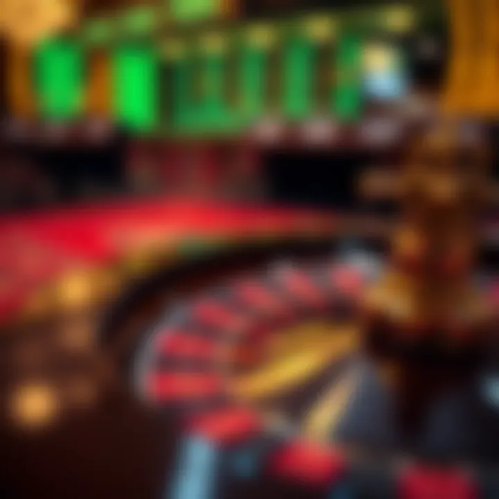 Roulette wheel with chips