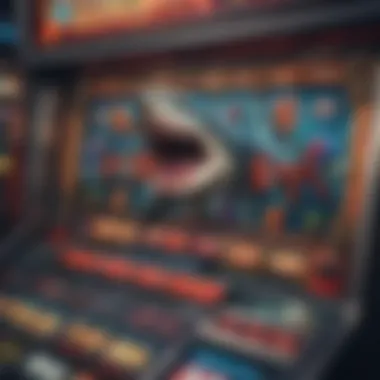 Vibrant graphics of the Shark Week slot machine