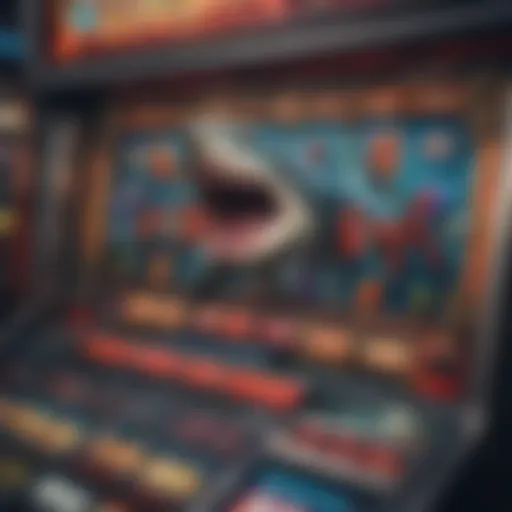 Vibrant graphics of the Shark Week slot machine