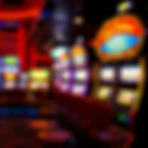 Vibrant Slot Machines in Las Vegas Vibrant slot machine display in a Las Vegas casino