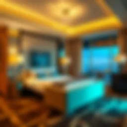 Luxurious suite interior showcasing modern design