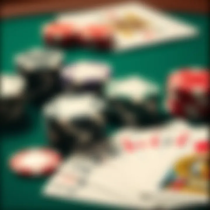 An overview of poker chips and cards representing strategy and tactics