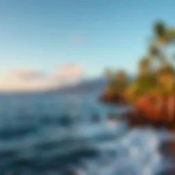 A scenic view of the Maui coastline