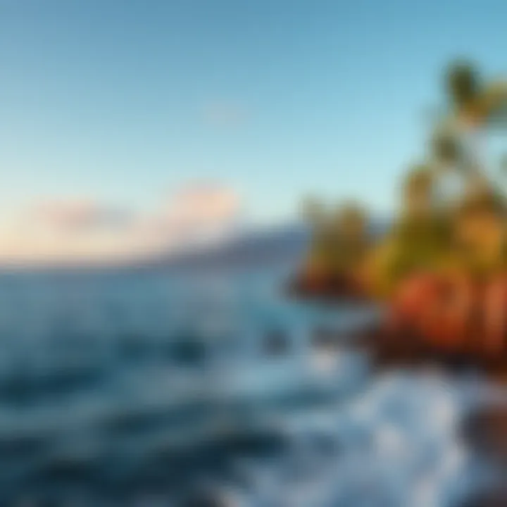 Maui's Breathtaking Coastline A scenic view of the Maui coastline