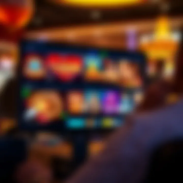 A captivating image of a computer screen displaying various online casino promotions