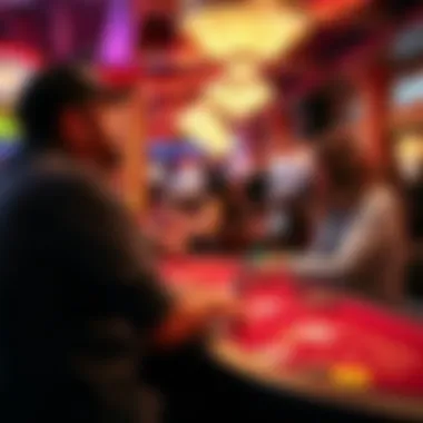 Thrilling Table Game Experience Off the Strip Patrons enjoying a table game at an off-strip casino