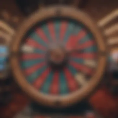 An engaging casino environment featuring a spinning wheel