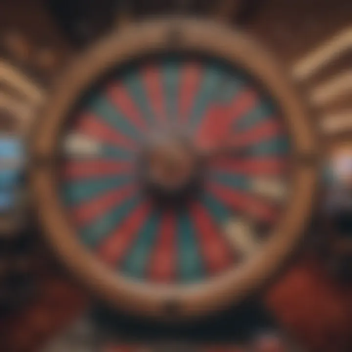 An engaging casino environment featuring a spinning wheel