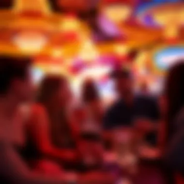 Group of friends celebrating in a lively Las Vegas venue, showcasing friendships