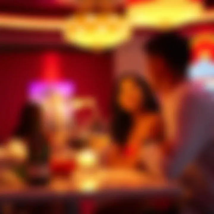 Intimate dinner setting reflecting romance in the heart of Las Vegas