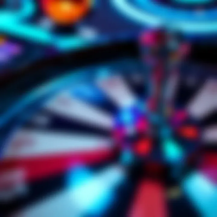 Close-up of a spin wheel being spun