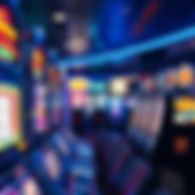 A close-up of slot machines with bright lights and engaging graphics in a Miami casino