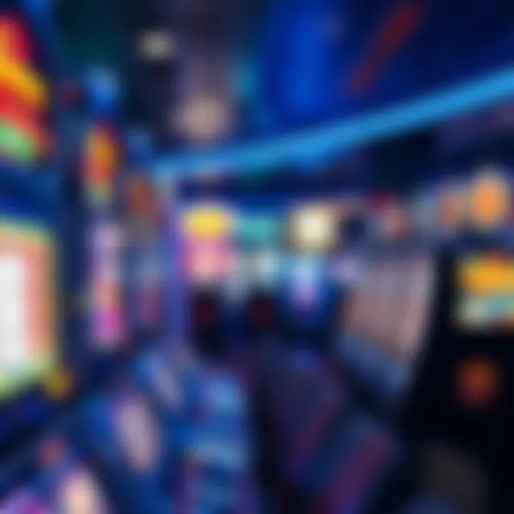 A close-up of slot machines with bright lights and engaging graphics in a Miami casino