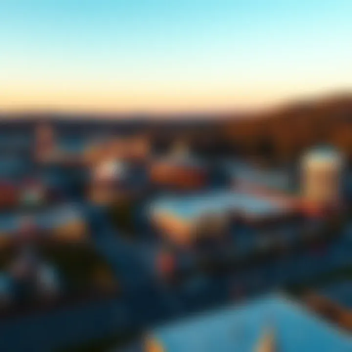 Aerial view of a New Hampshire casino complex