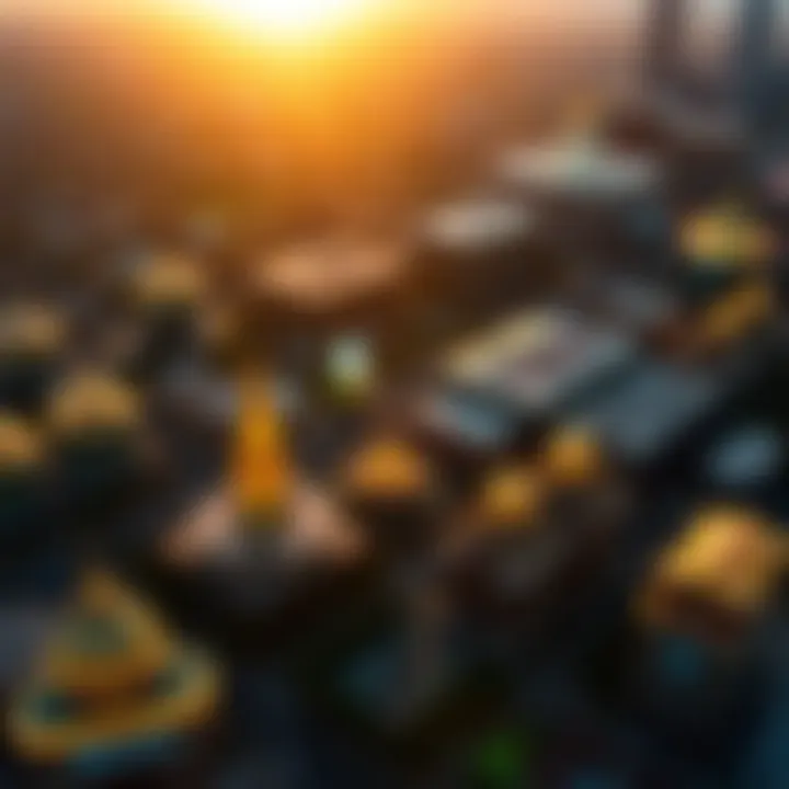 Aerial View of Casino District in New Orleans Aerial view of New Orleans highlighting the casino district