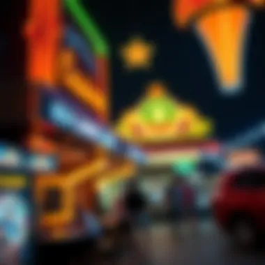 Vibrant Nightlife at a Popular Casino Venue Vibrant nightlife scene outside a popular casino venue