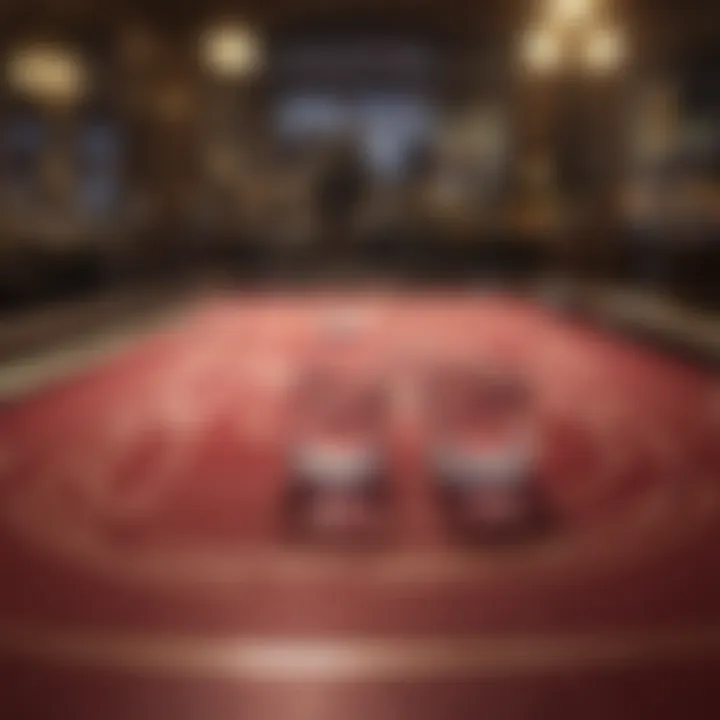 Digital representation of an online EZ Baccarat table.