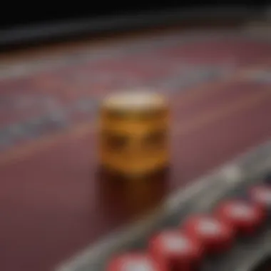 Close-up view of virtual chips used in EZ Baccarat.