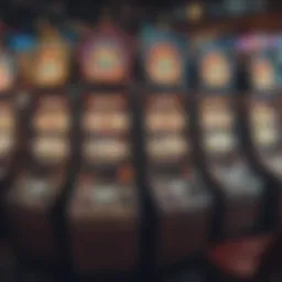 Colorful array of online slot machines