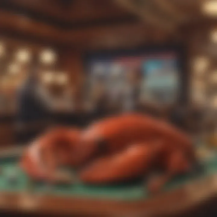 Artistic representation of cultural elements surrounding the Lobster Casino Game.