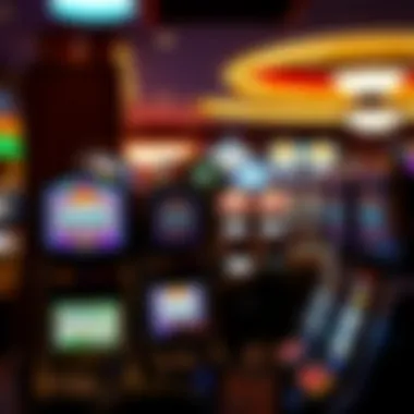 Variety of slot machines available at a casino