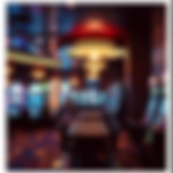 Interior gaming areas showcasing slot machines and table games