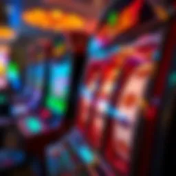A close-up of a penny slot machine showcasing the vibrant reels.