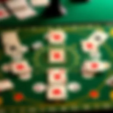 An intricate design illustrating different solitaire variants on a board