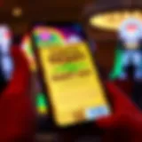 Digital scratch-off ticket on a smartphone screen