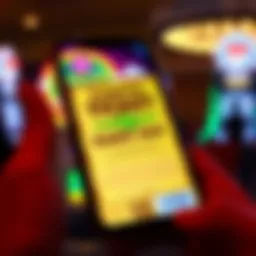 Digital scratch-off ticket on a smartphone screen