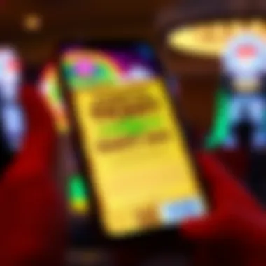 Digital scratch-off ticket on a smartphone screen